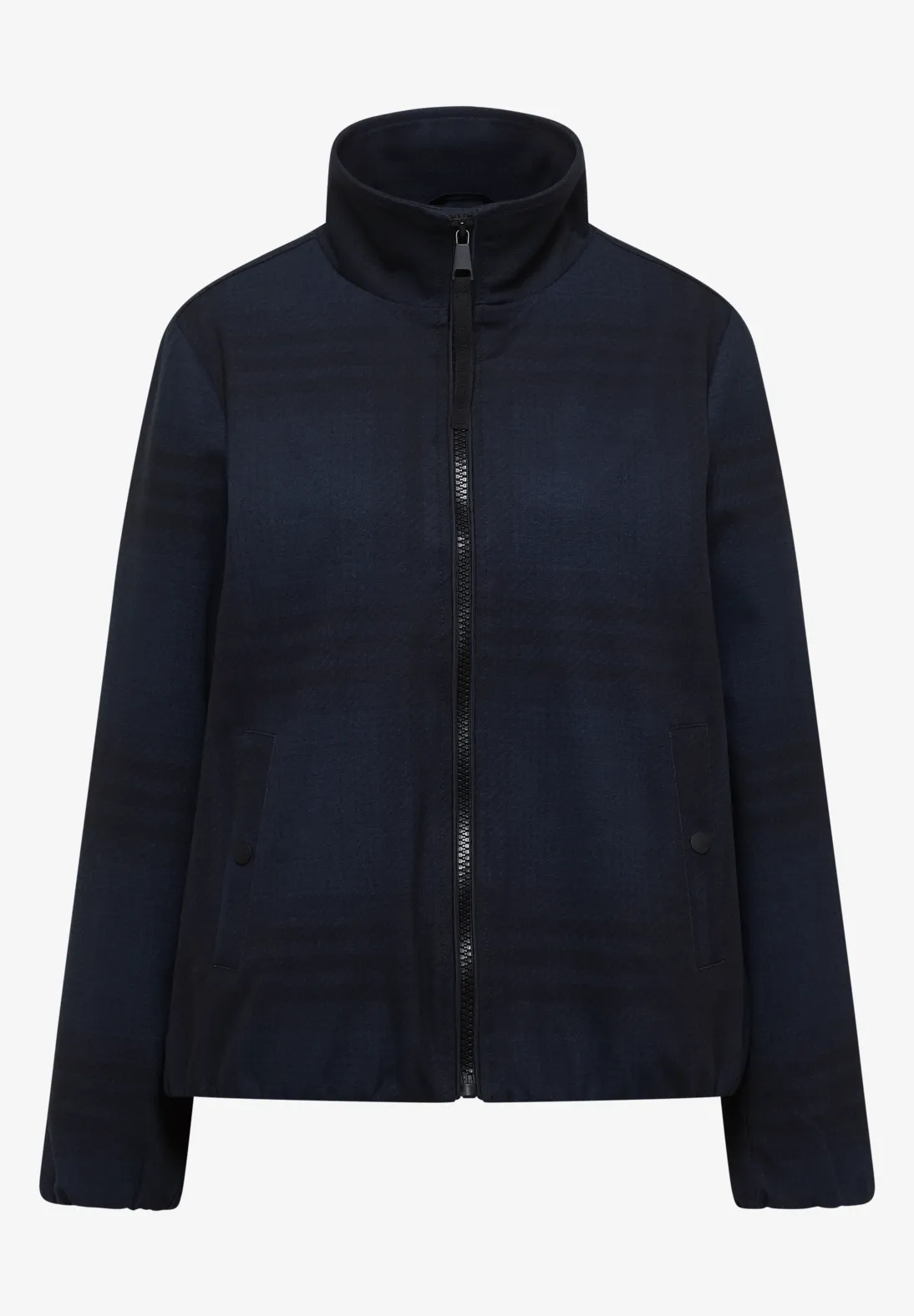 Cecil Karo Jacke im Wolloptik - Urban Dark Blue Melange