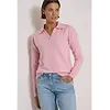 Jumper with Polo Collar - Mellow Rose Melange