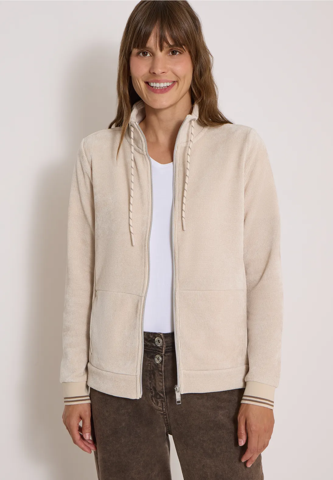 Cecil Cord Jacke - Pearl Beige