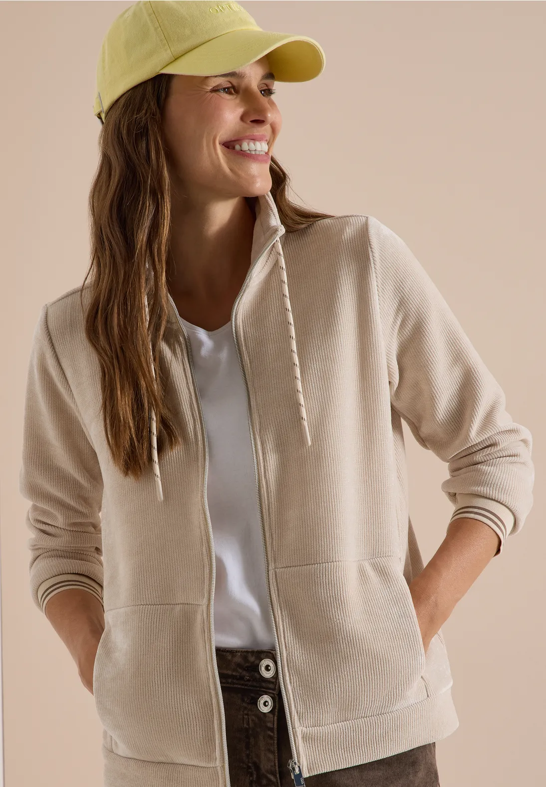 Cecil Cord Jacke - Pearl Beige