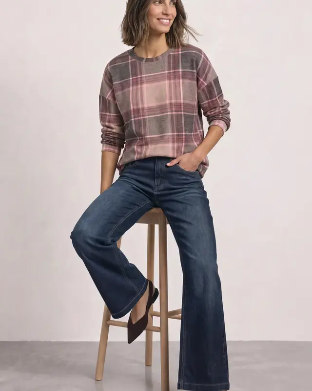 Street One Shirt mit Karomuster - Sanded Amber