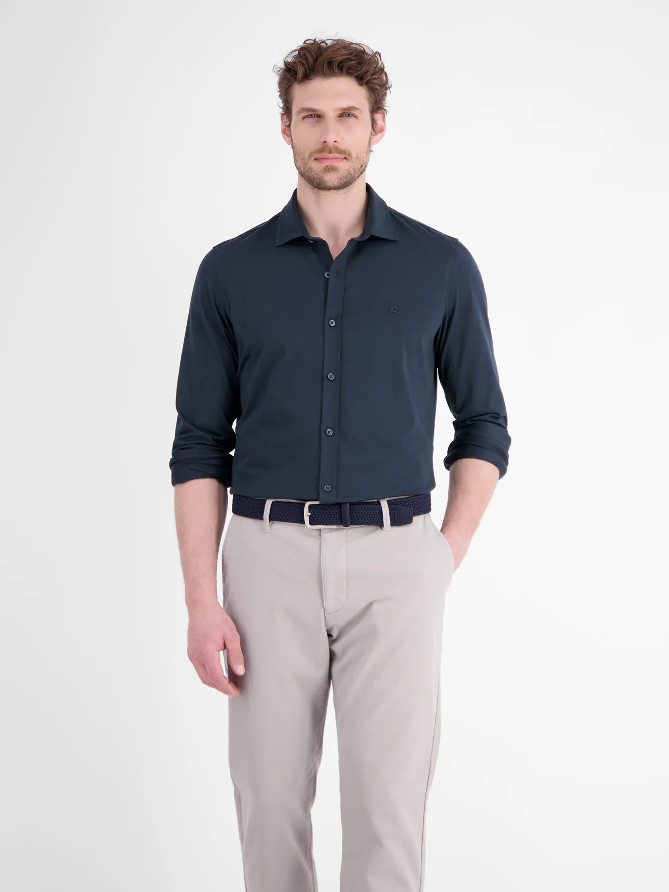 Lerros Cool & Dry Overhemd - Classic Navy