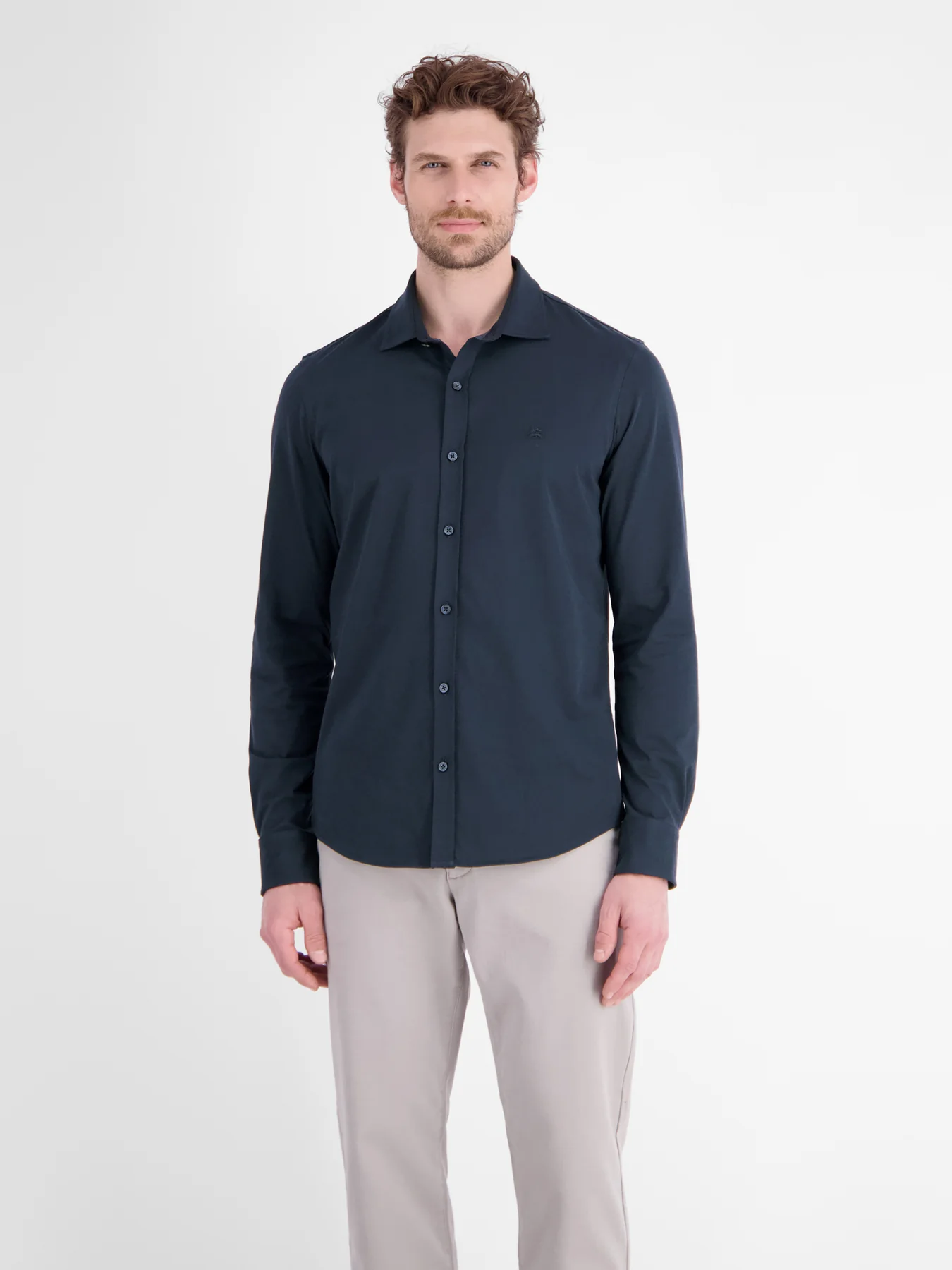 Lerros Cool & Dry Overhemd - Classic Navy