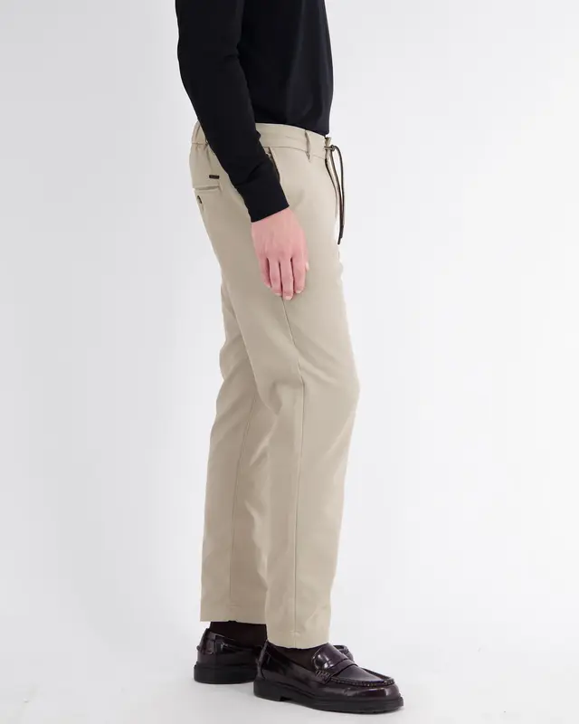 Lerros Loose Chino with Drawstring - Smoke Grey