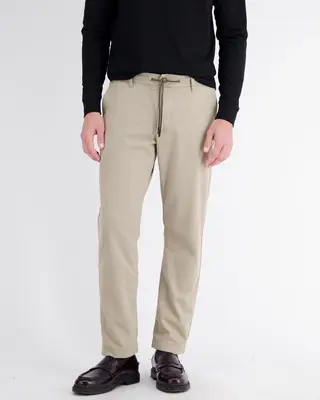 Lerros Loose Chino with Drawstring - Smoke Grey