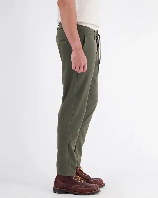 Lerros Loose Chino with Drawstring - Nordic Olive