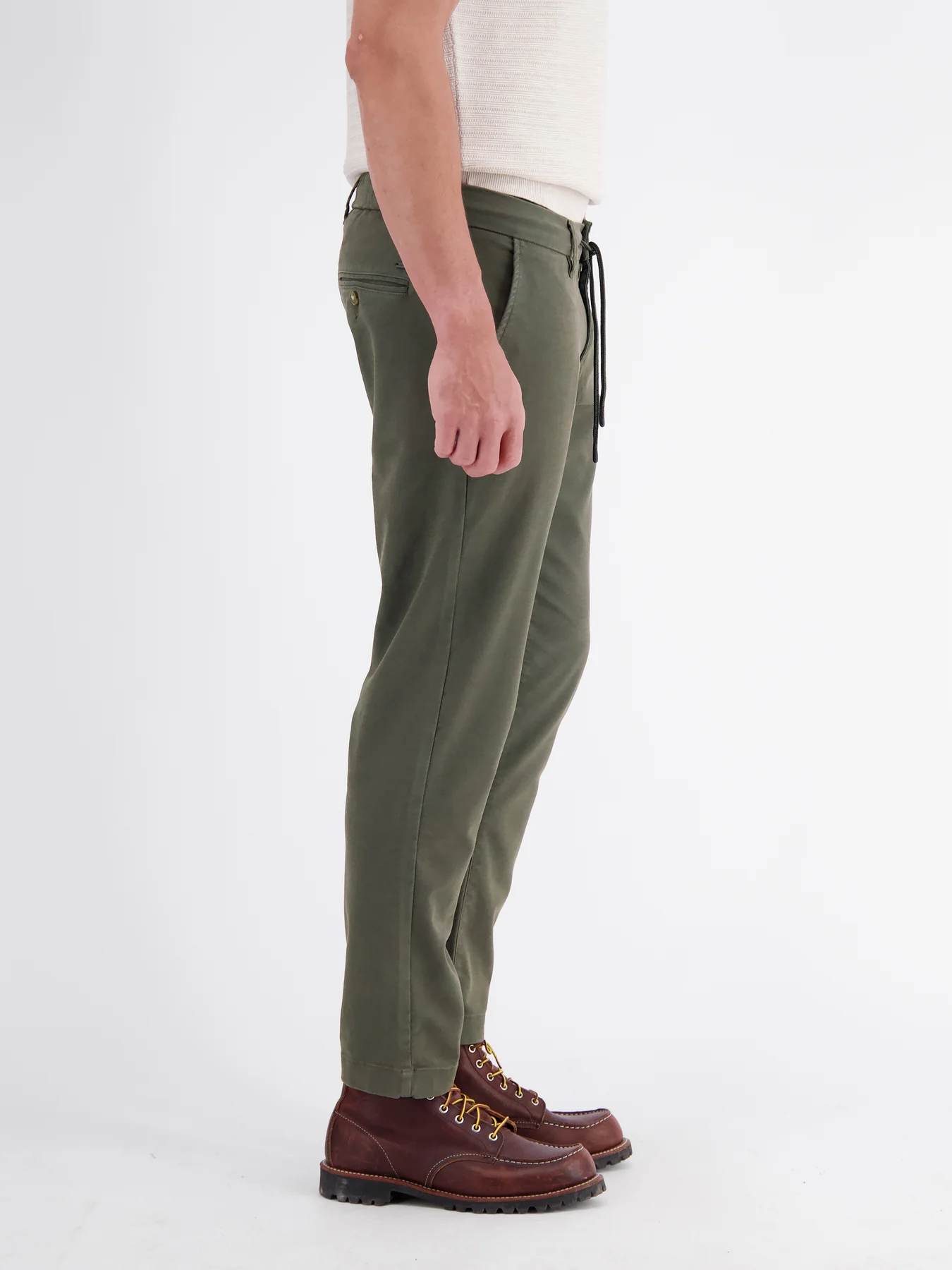 Lerros Loose Chino with Drawstring - Nordic Olive