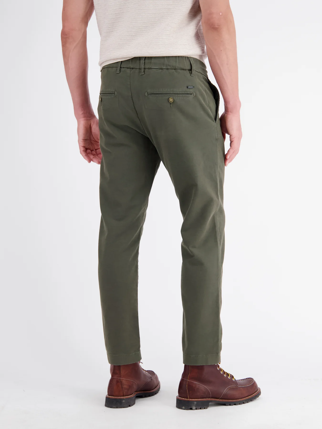 Lerros Loose Chino with Drawstring - Nordic Olive