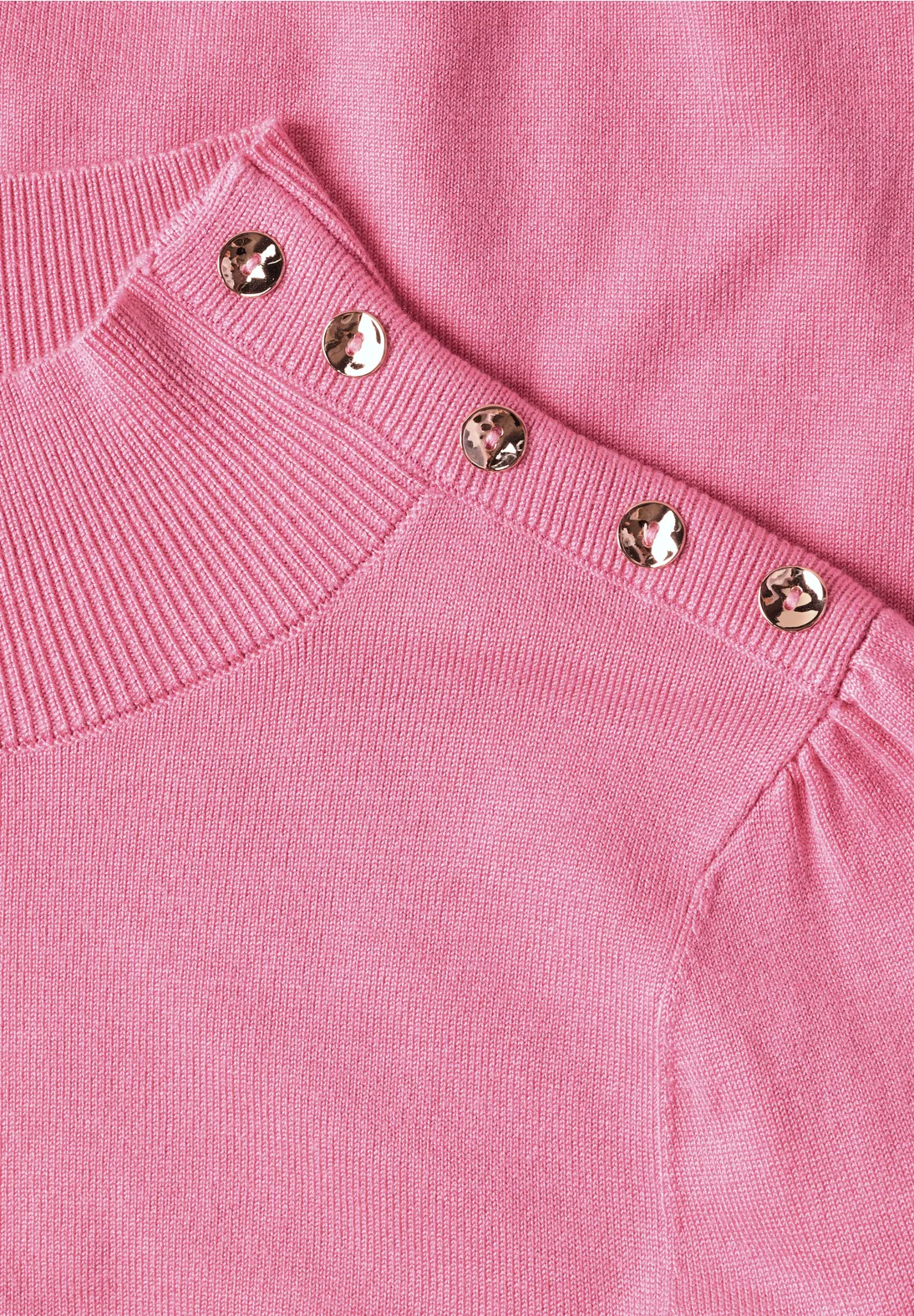 Street One Trui met Col en Knopen - Warm Blush