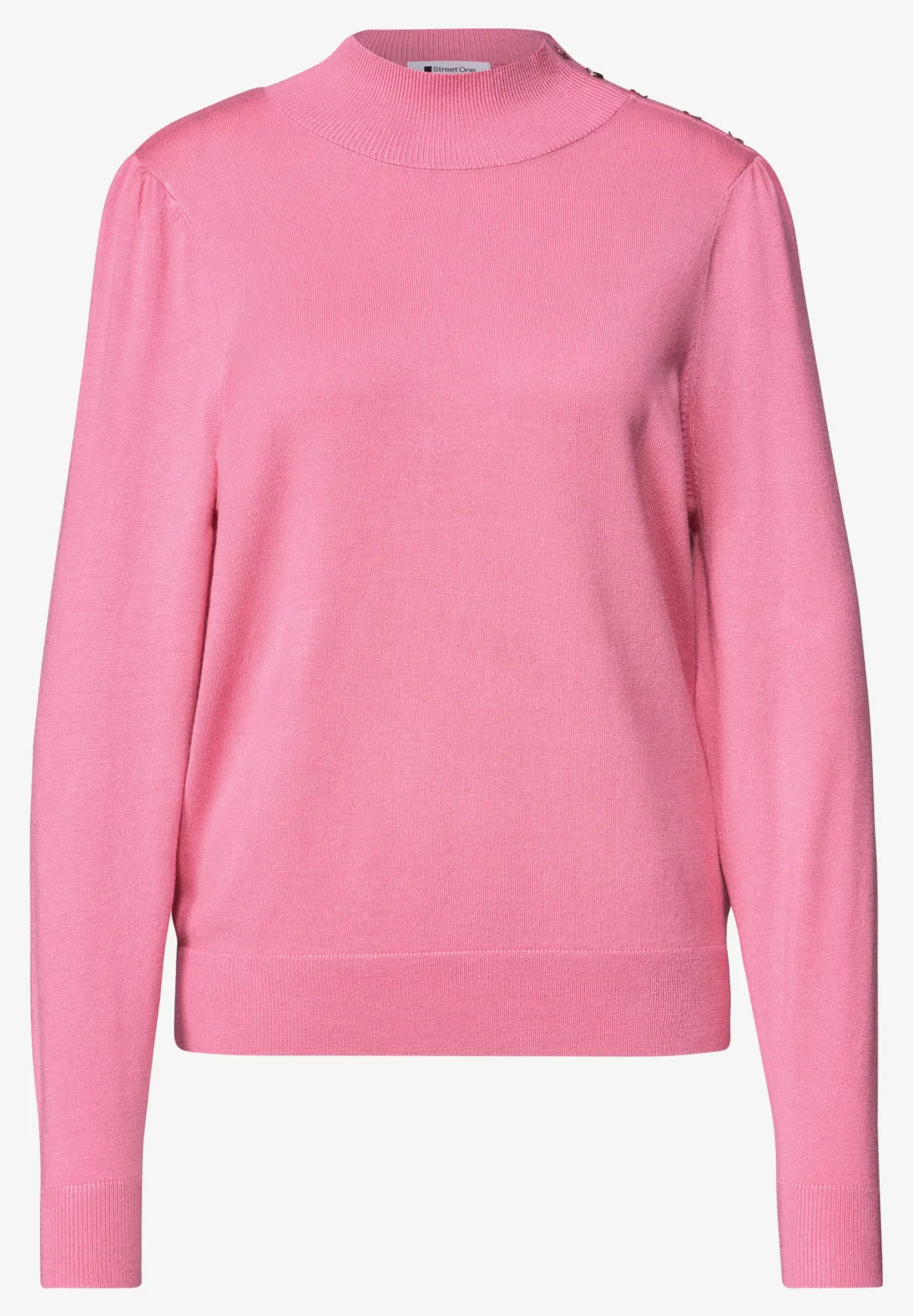 Street One Jumper with Turtleneck - Warm Blush