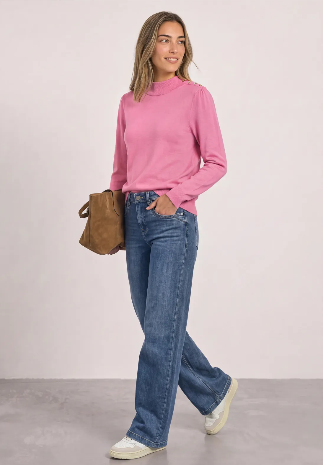 Street One Rollkragen Pullover - Warm Blush