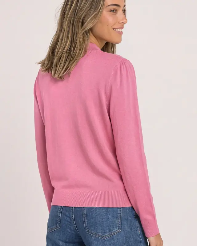 Street One Trui met Col en Knopen - Warm Blush