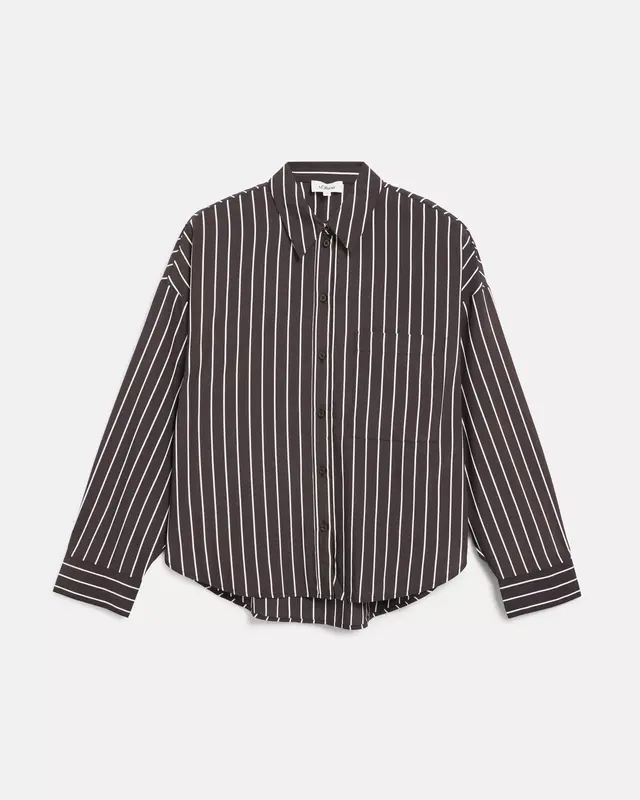S. Oliver Streep Blouse - Dark Brown