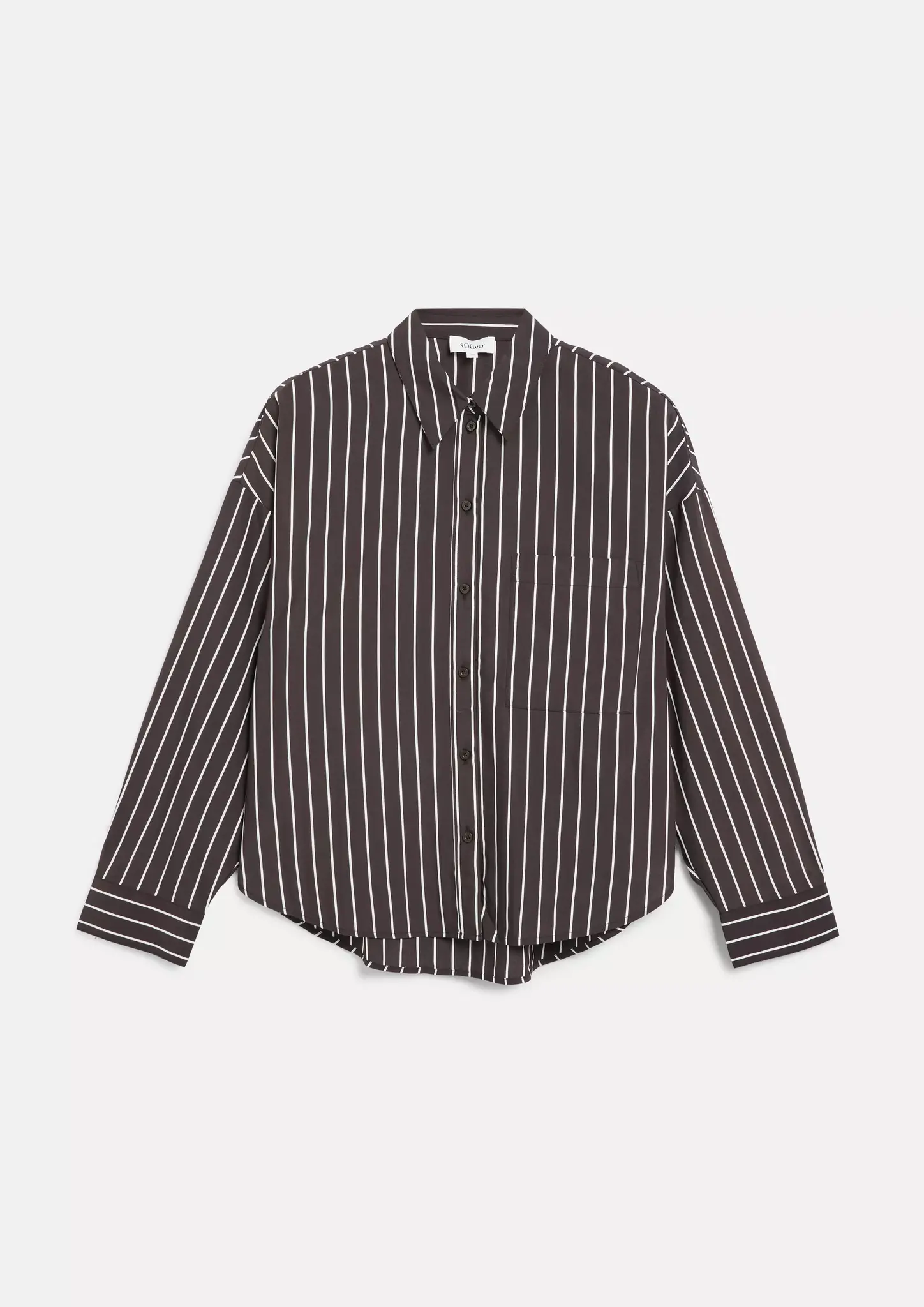 S. Oliver Streep Blouse - Dark Brown