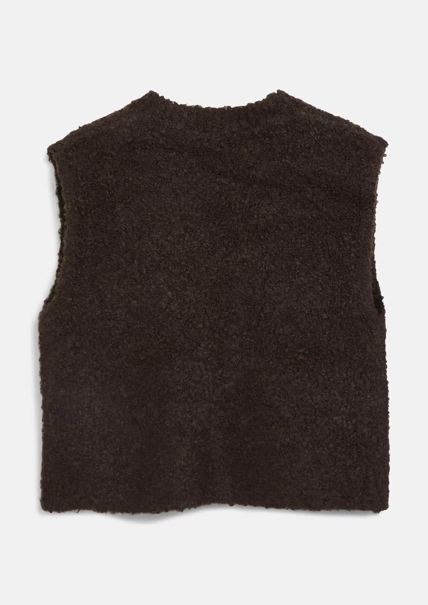 S. Oliver Wolmix Vest - Dark Brown