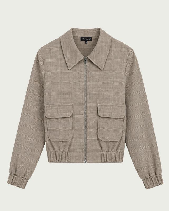Elvira Collections Bomber Rumi - Cappuccino Check