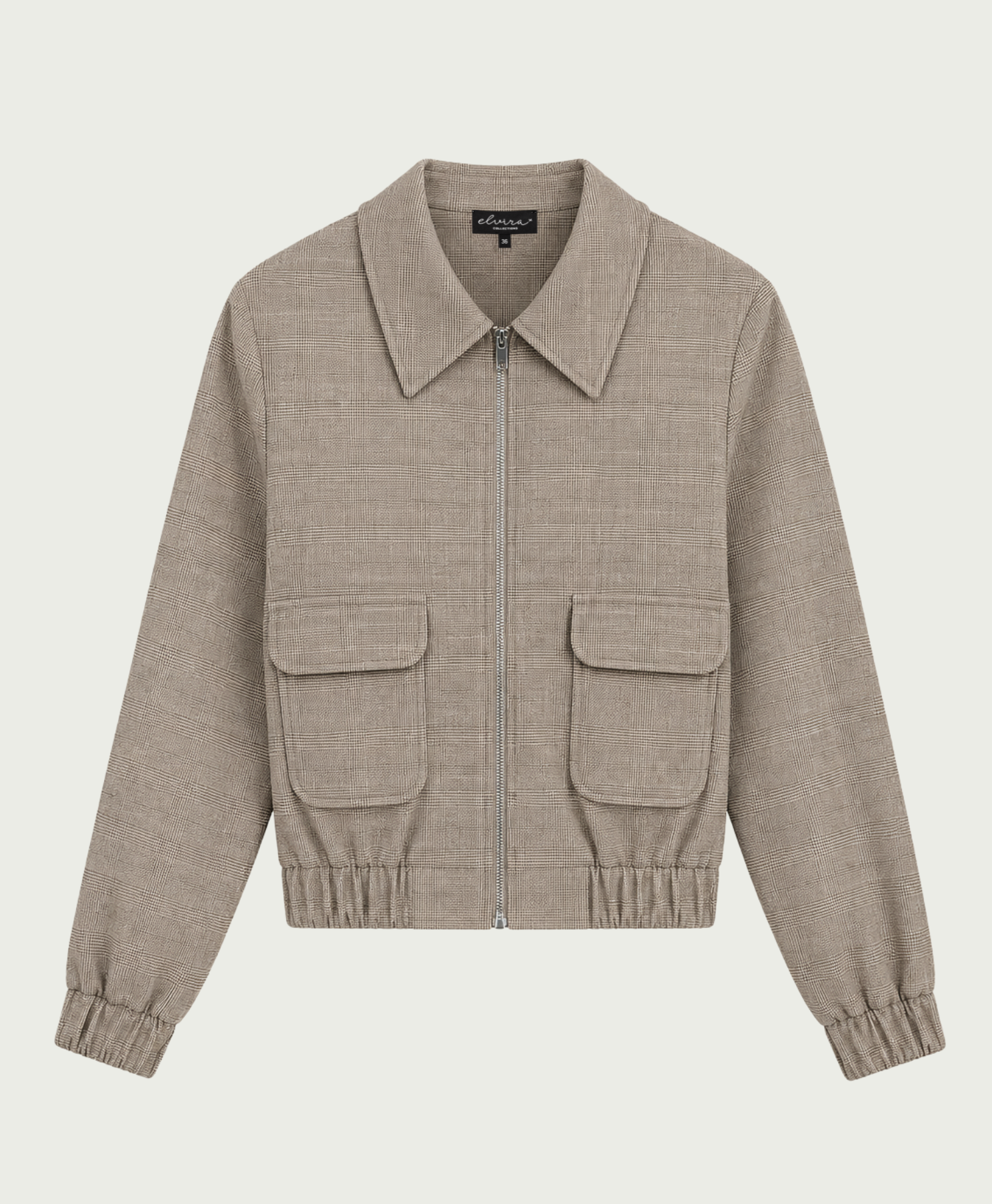 Elvira Collections Bomber Rumi - Cappuccino Check