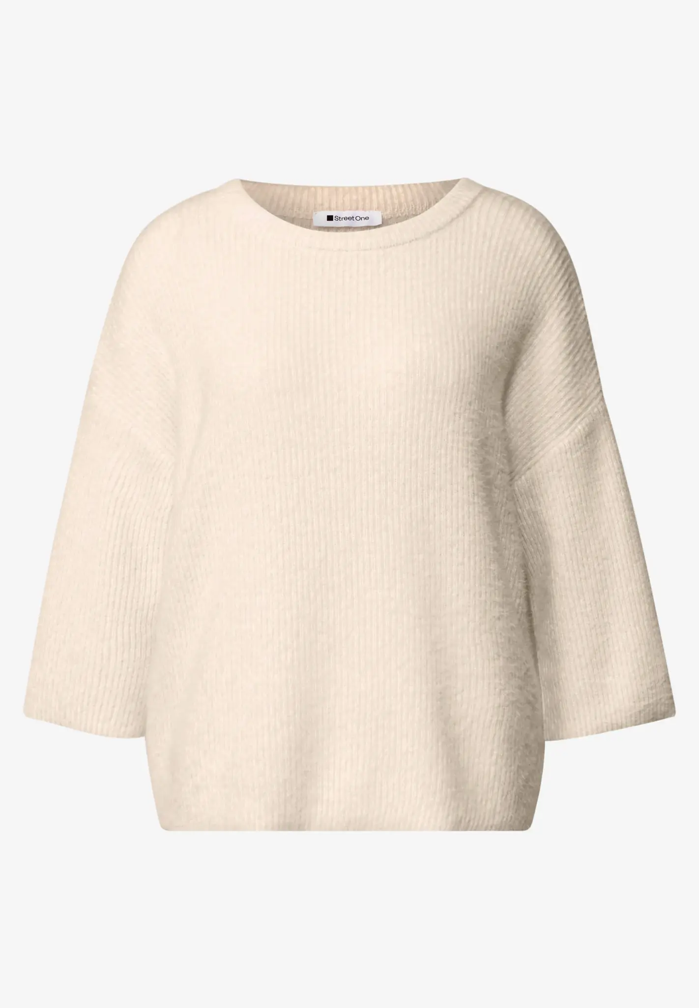 Street One Trui met 3/4-Mouw - Pure Beige