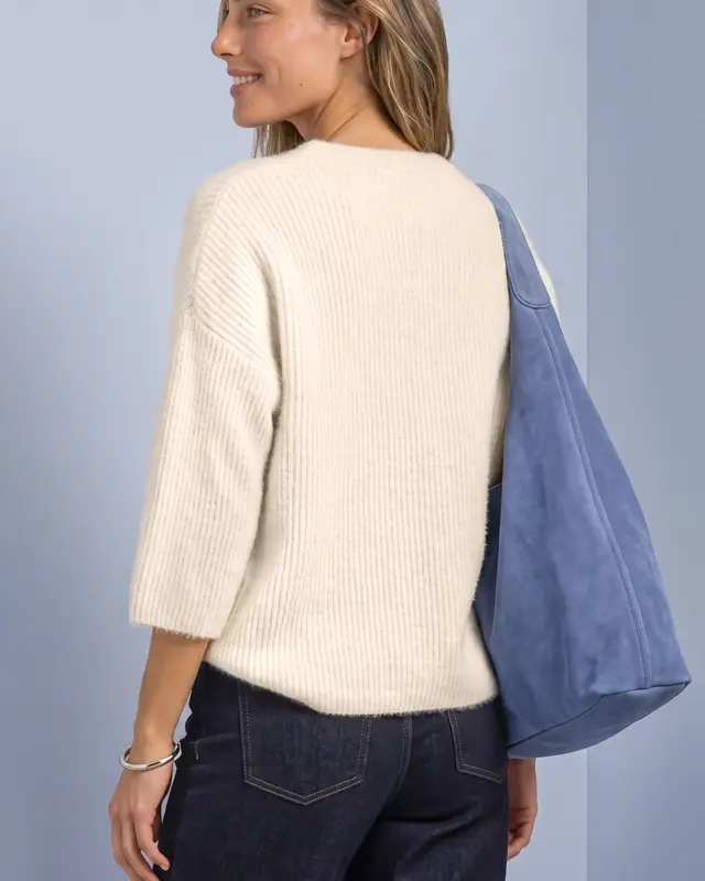 Street One Trui met 3/4-Mouw - Pure Beige