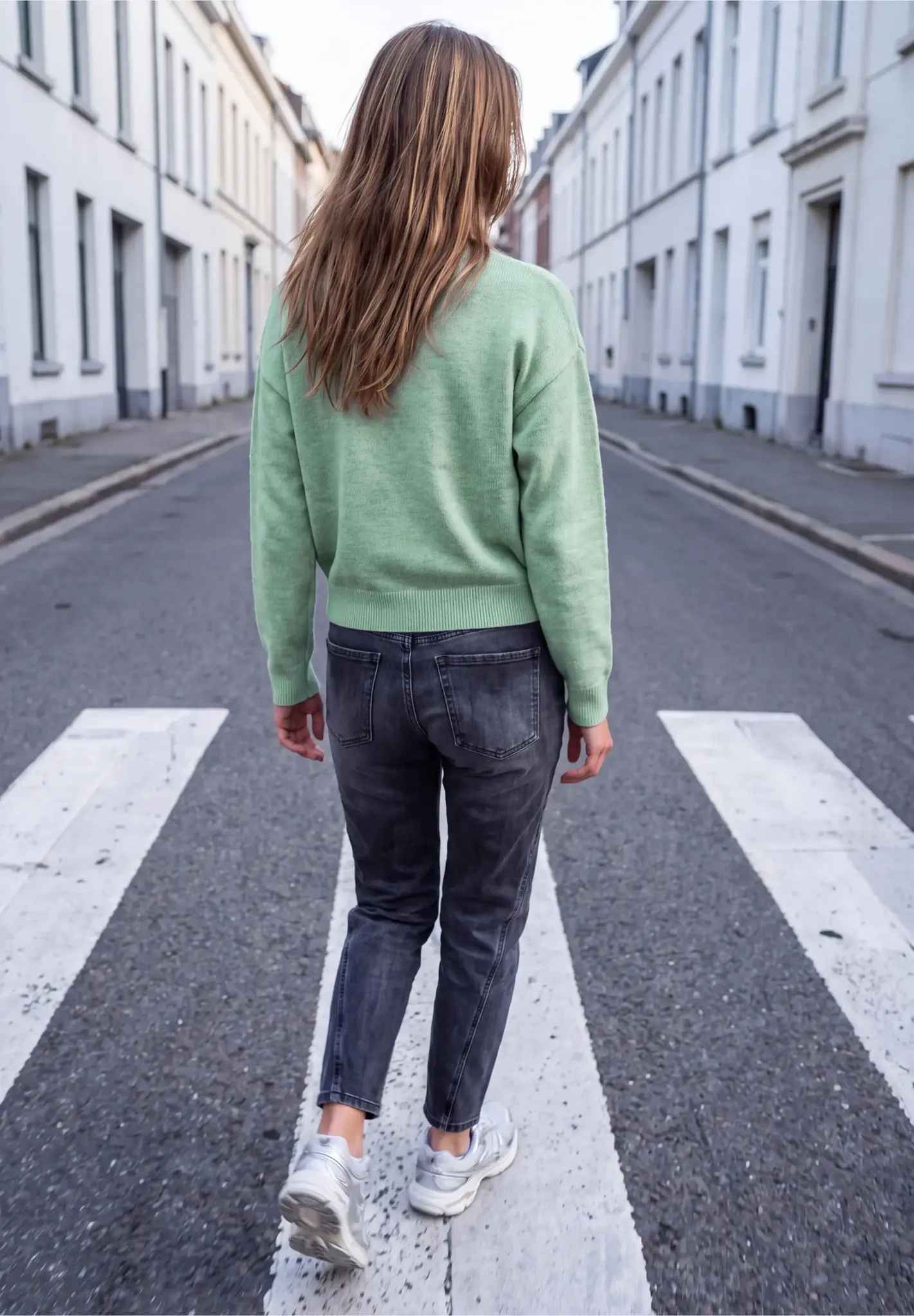 Street One Studio Pullover mit Perlendetails - Grayed Mint Melange