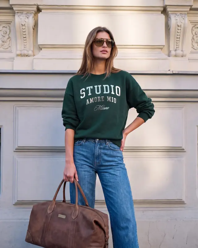 Street One Studio Sweater, Loose Fit - Mossed Green