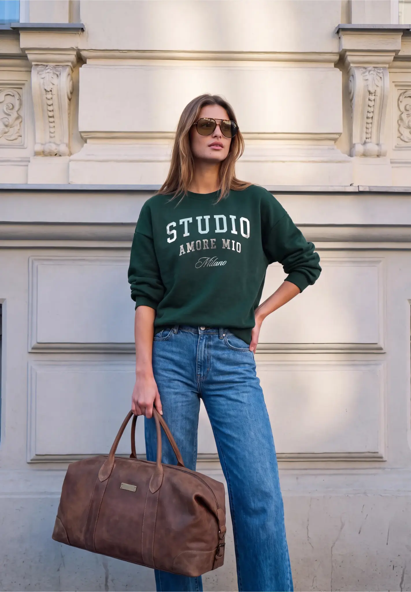 Street One Studio Sweater, Loose Fit - Mossed Green