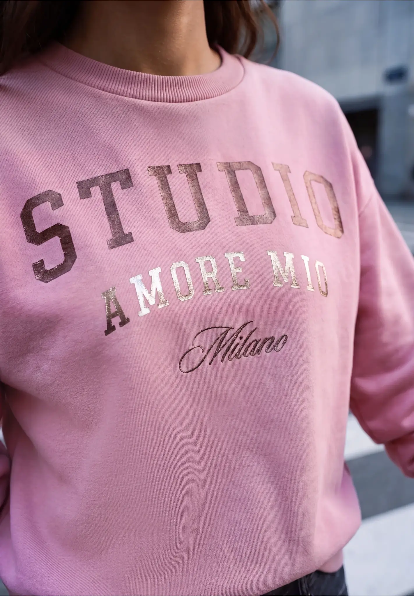 Street One Studio Sweater, Loose Fit - Pearly Rose
