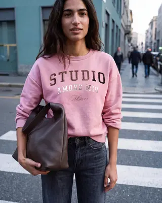 Street One Studio Sweater, Loose Fit - Pearly Rose