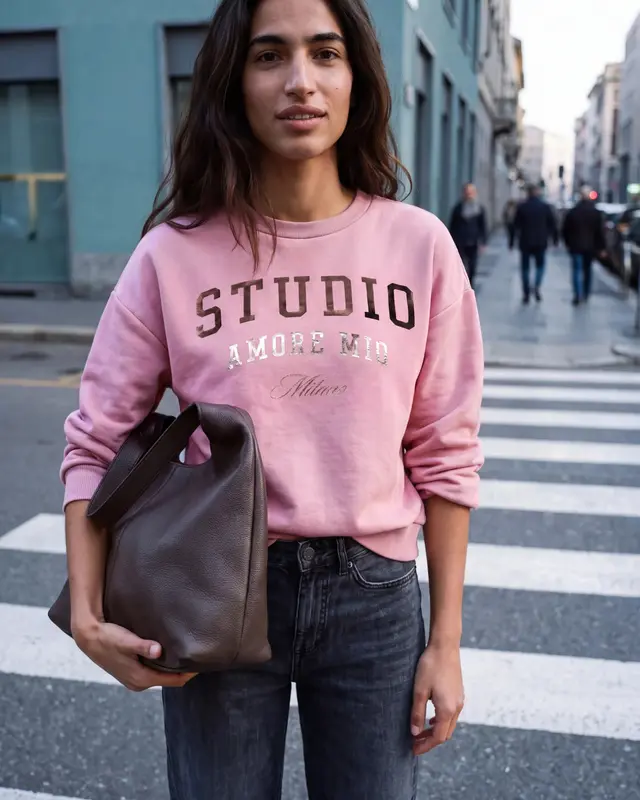Street One Studio Sweater, Loose Fit - Pearly Rose