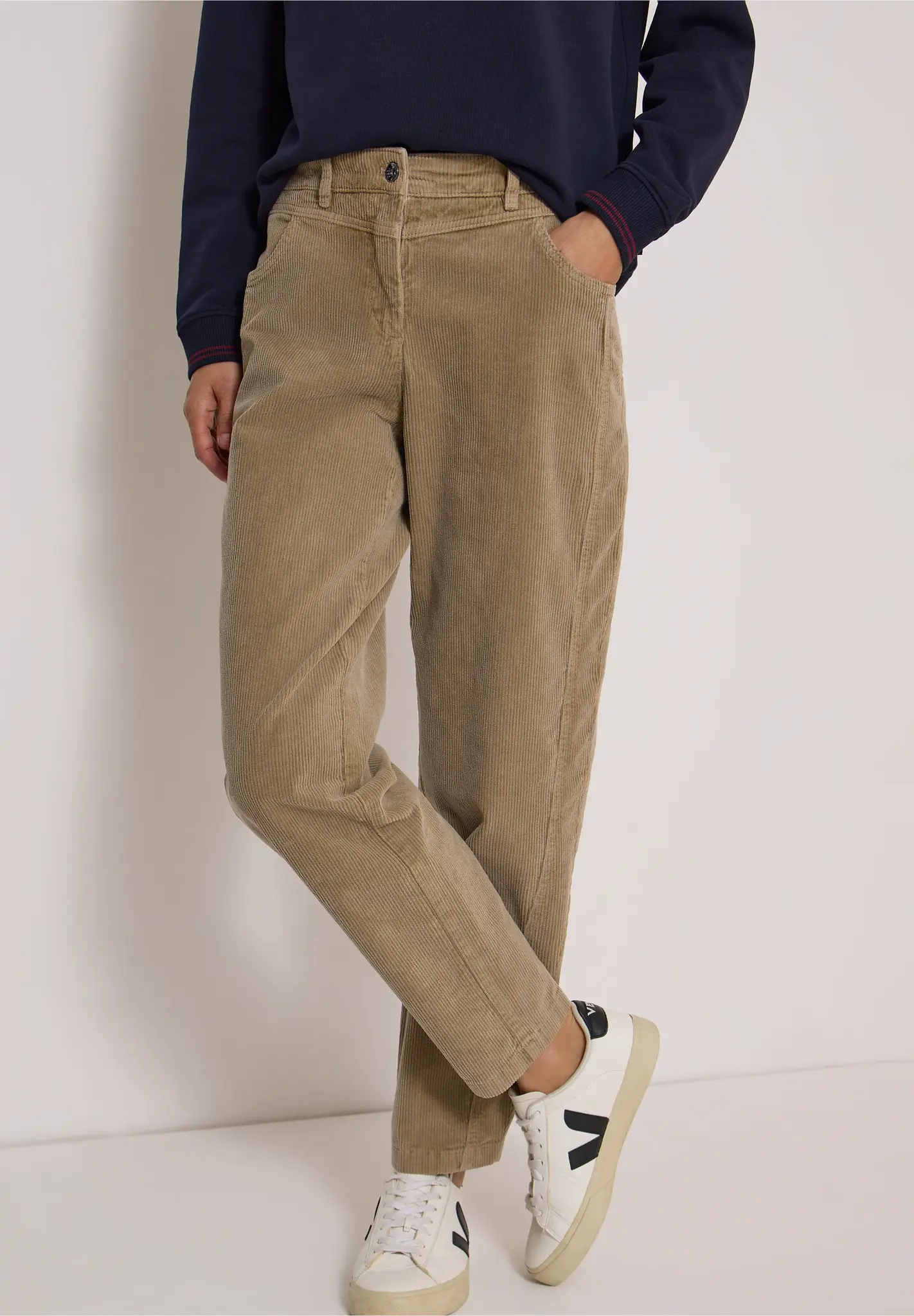 Cecil Barrel Broek Scarlett - Creamy Mocha