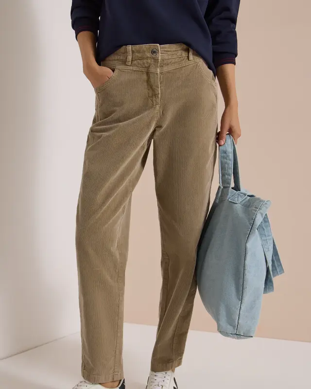 Cecil Barrel Broek Scarlett - Creamy Mocha
