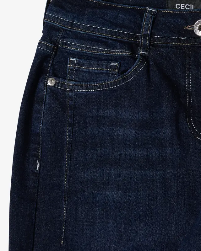 Cecil Barrel Jeans Scarlett - Dark Blue Wash