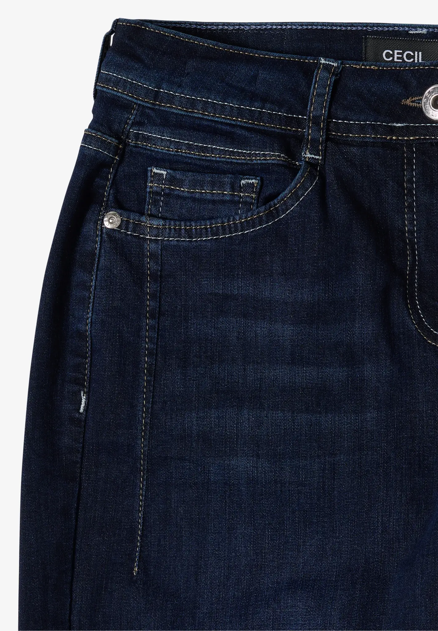 Cecil Barrel Jeans Scarlett - Dark Blue Wash