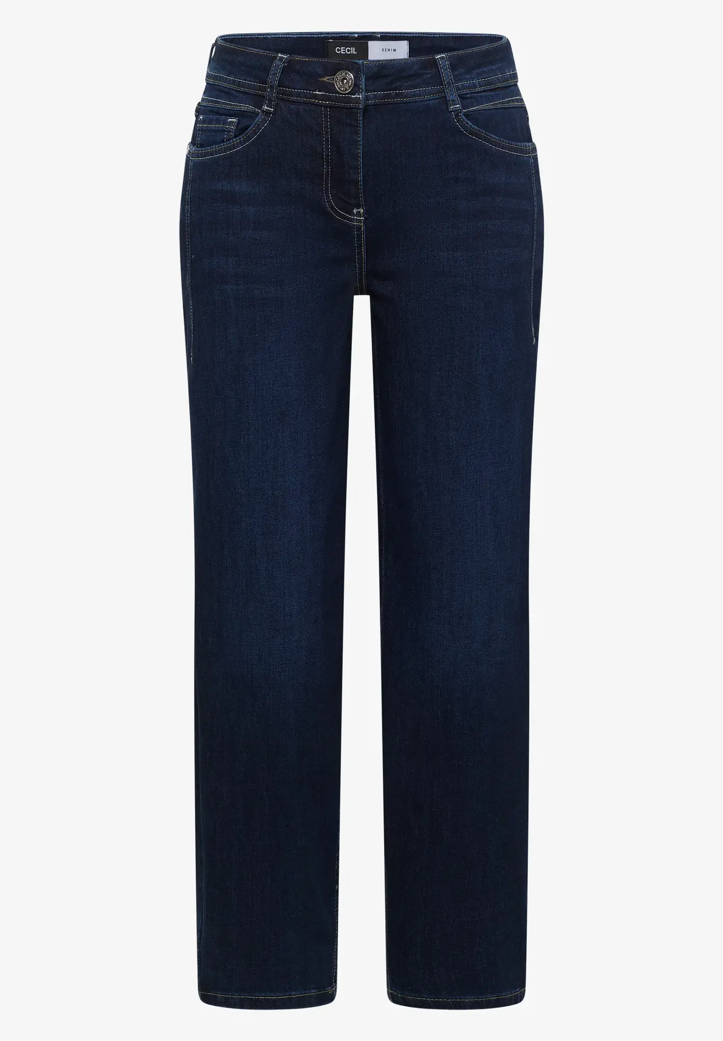 Cecil Barrel Jeans Scarlett - Dark Blue Wash