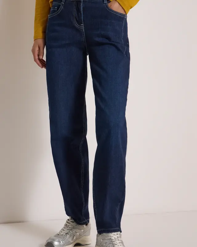 Cecil Barrel Jeans Scarlett - Dark Blue Wash