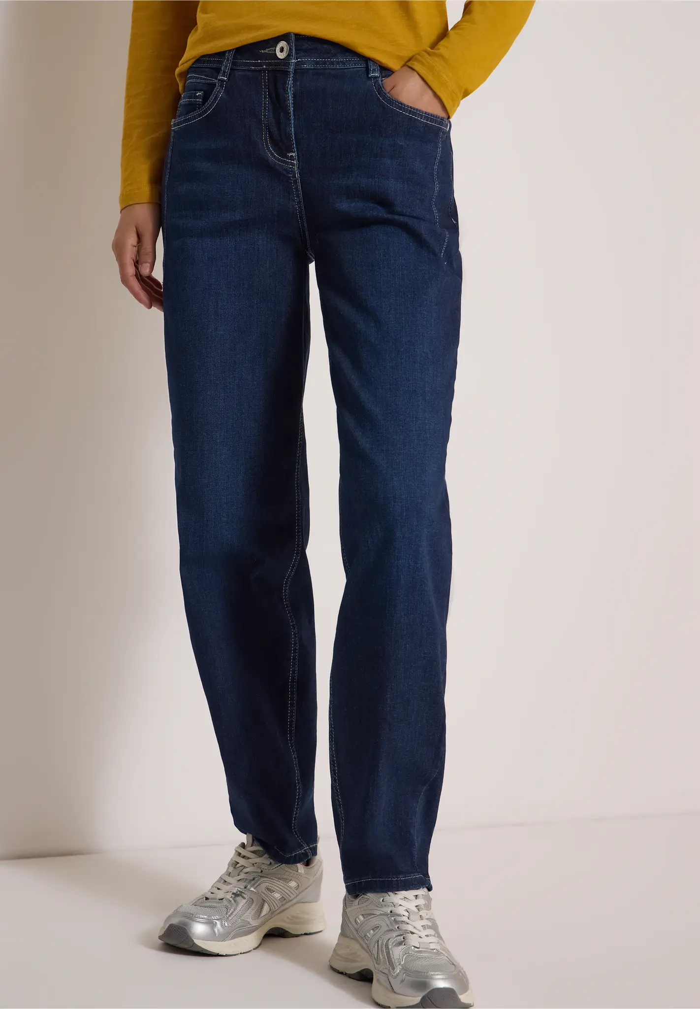 Cecil Barrel Jeans Scarlett - Dark Blue Wash