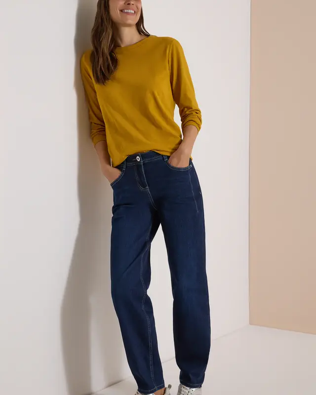 Cecil Barrel Jeans Scarlett - Dark Blue Wash