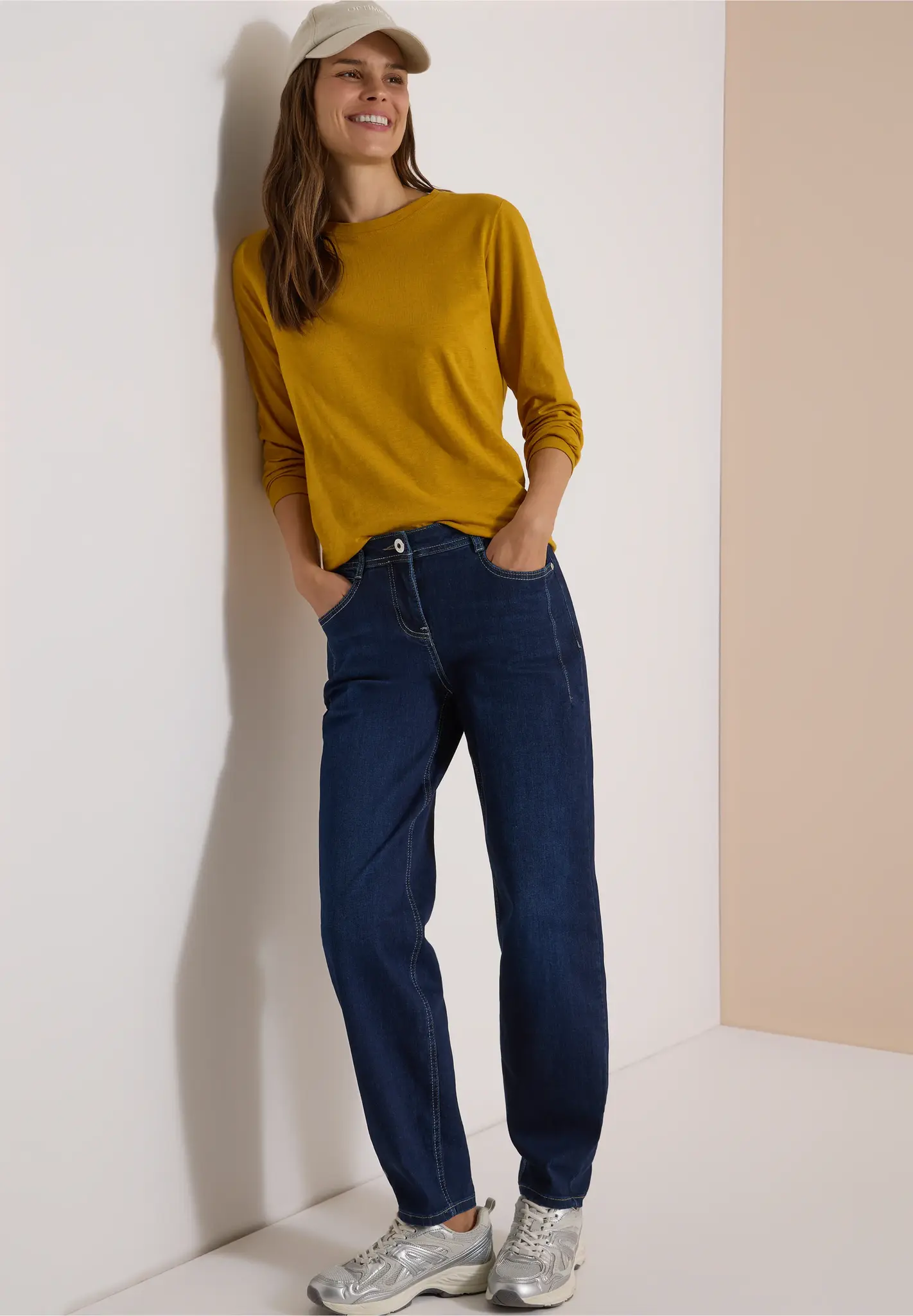Cecil Barrel Jeans Scarlett - Dark Blue Wash