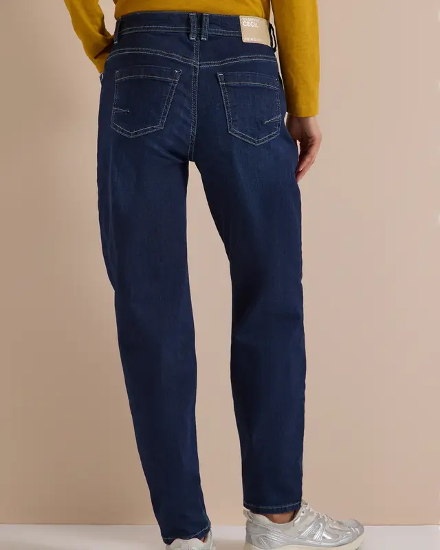 Cecil Barrel Jeans Scarlett - Dark Blue Wash