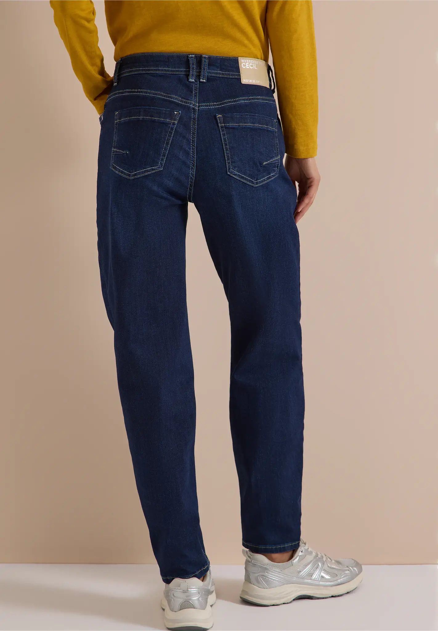 Cecil Barrel Jeans Scarlett - Dark Blue Wash