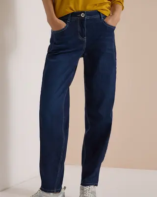 Cecil Barrel Jeans Scarlett - Dark Blue Wash