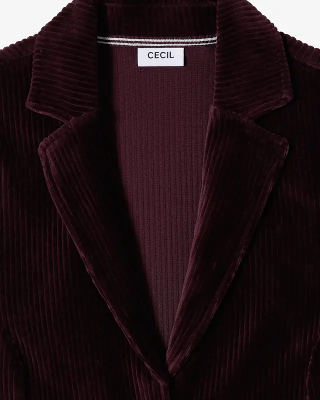 Cecil Effen Jersey Cord Blazer - Berry Red