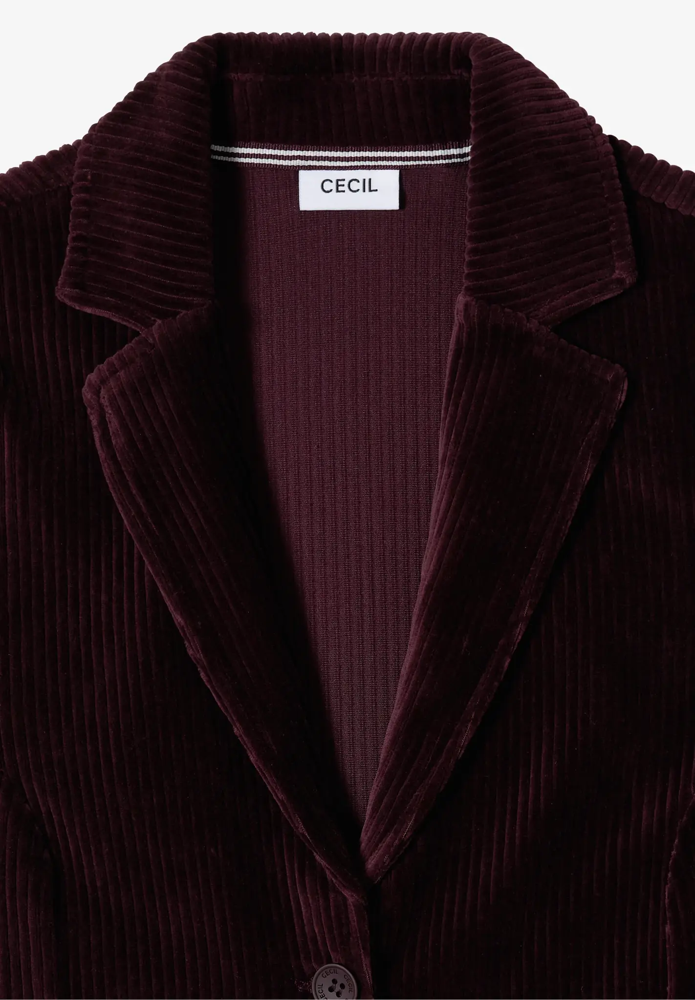 Cecil Jersey Cord-Blazer - Berry Red