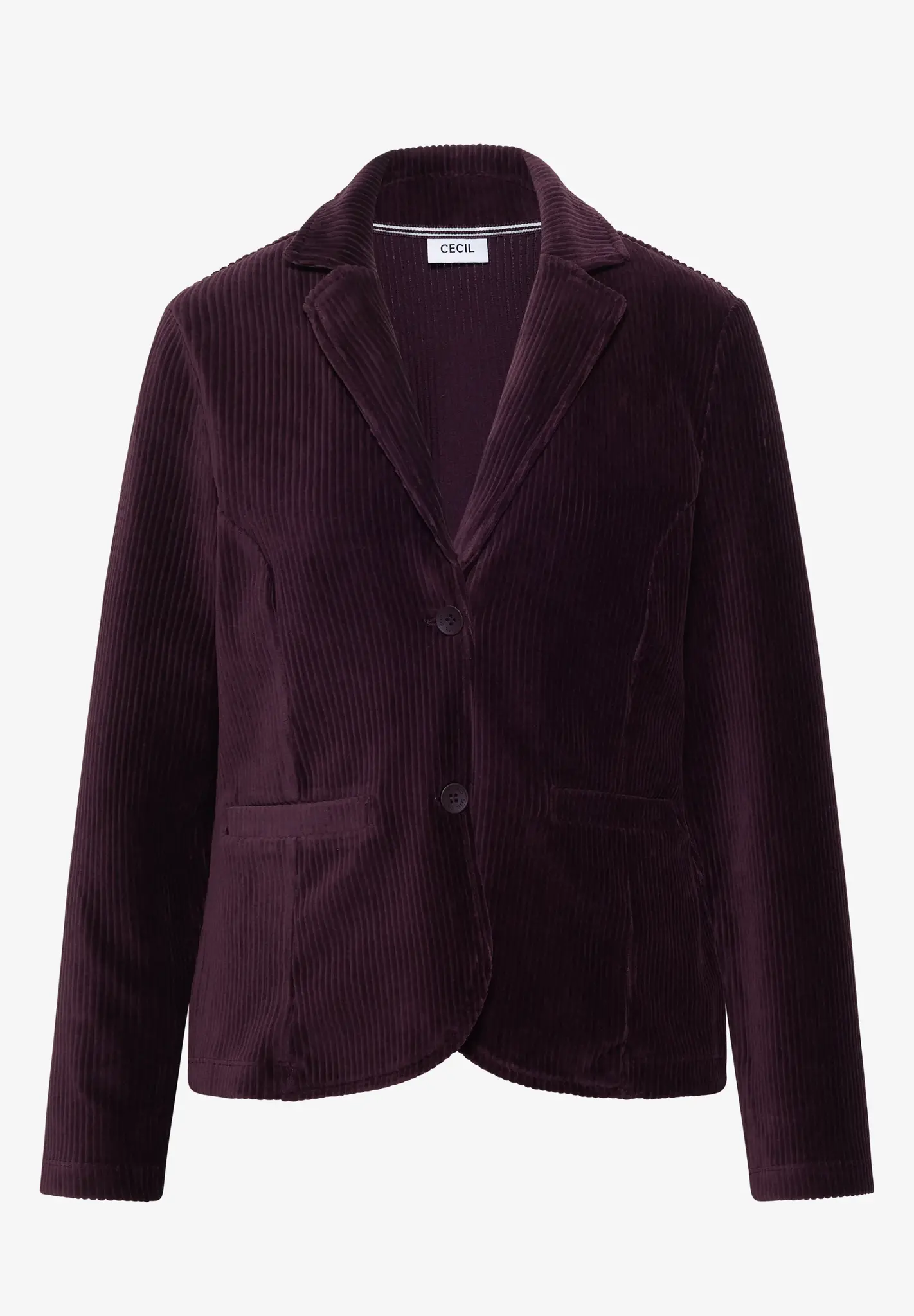 Cecil Jersey Cord-Blazer - Berry Red