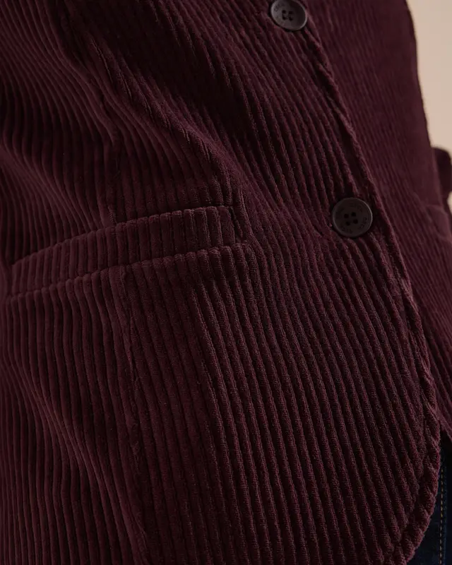 Cecil Jersey Cord-Blazer - Berry Red