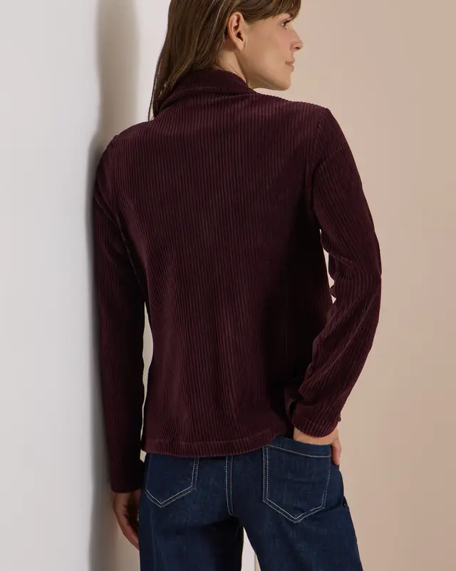Cecil Jersey Cord-Blazer - Berry Red