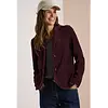 Effen Jersey Cord Blazer - Berry Red