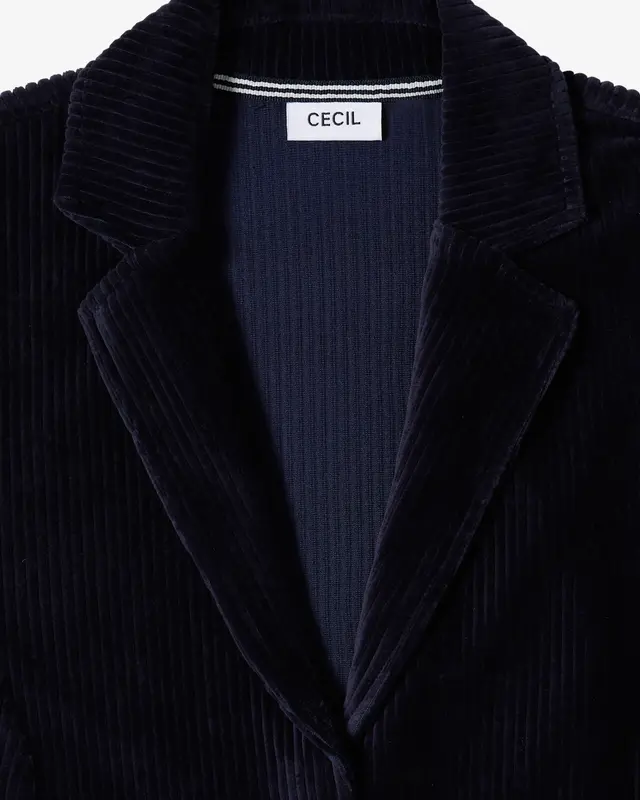 Cecil Effen Jersey Cord Blazer - Urban Dark Blue