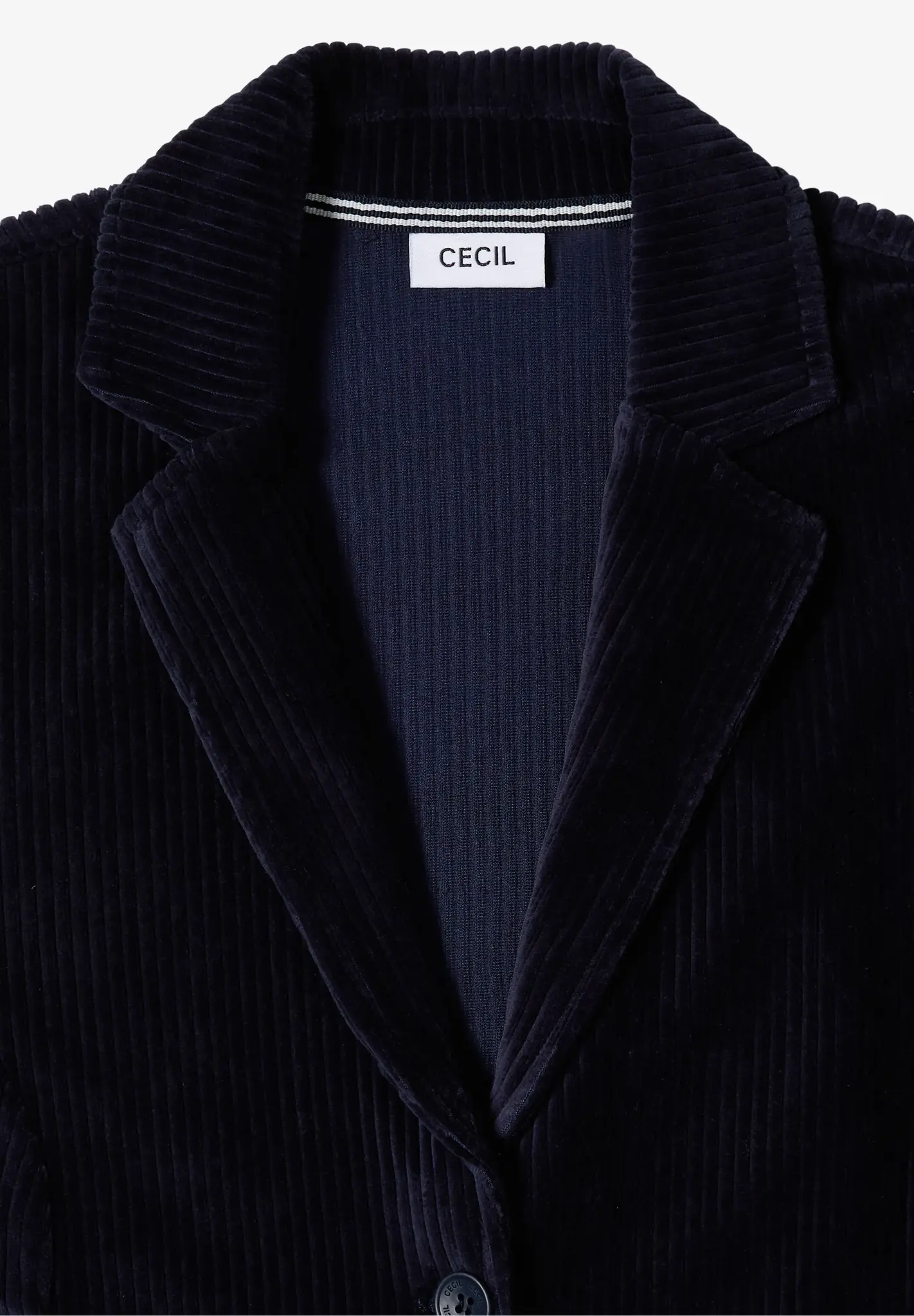 Cecil Jersey Cord Blazer - Urban Dark Blue