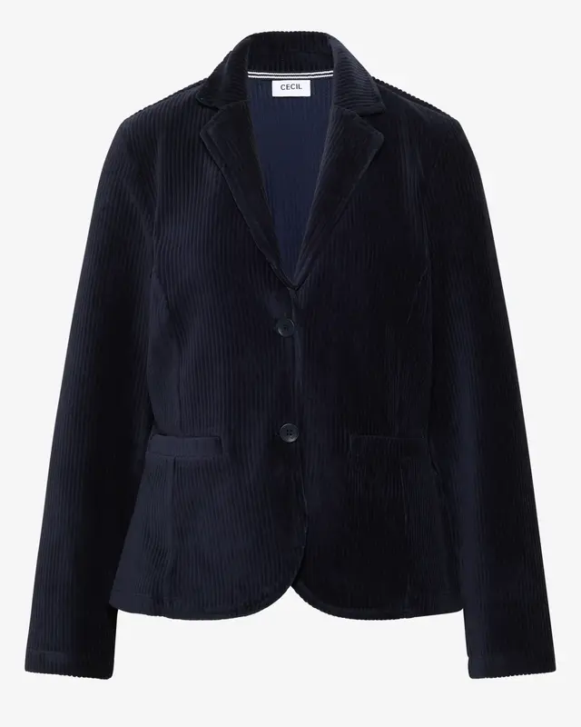 Cecil Jersey Cord Blazer - Urban Dark Blue
